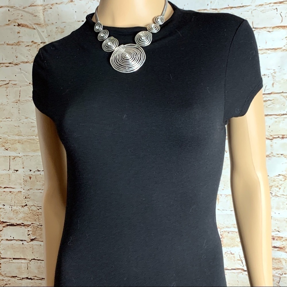 Black Bead Bodycon Little Black Dress - Picture 4 of 7